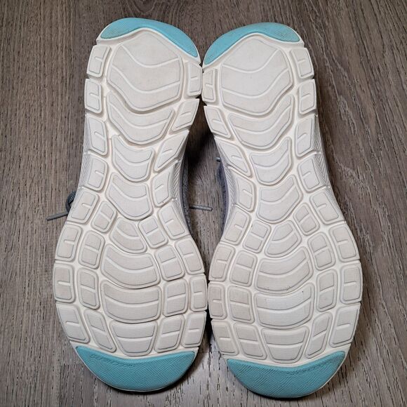 Skechers Flex Appeal 9307 Grey Lilac Memory Foam Trainers Womens Size 8 - Picture 8 of 8